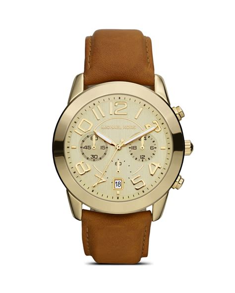 michael kors ladies leather strap watches|michael kors leather strap replacement.